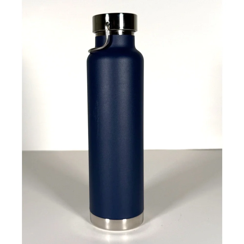 Emory University Stainless Steel Insulated Water Bottle Blue Travel Flask
